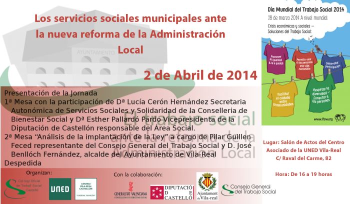 Jornada: Los servicios sociales municipales ante la reforma de la Administración Local